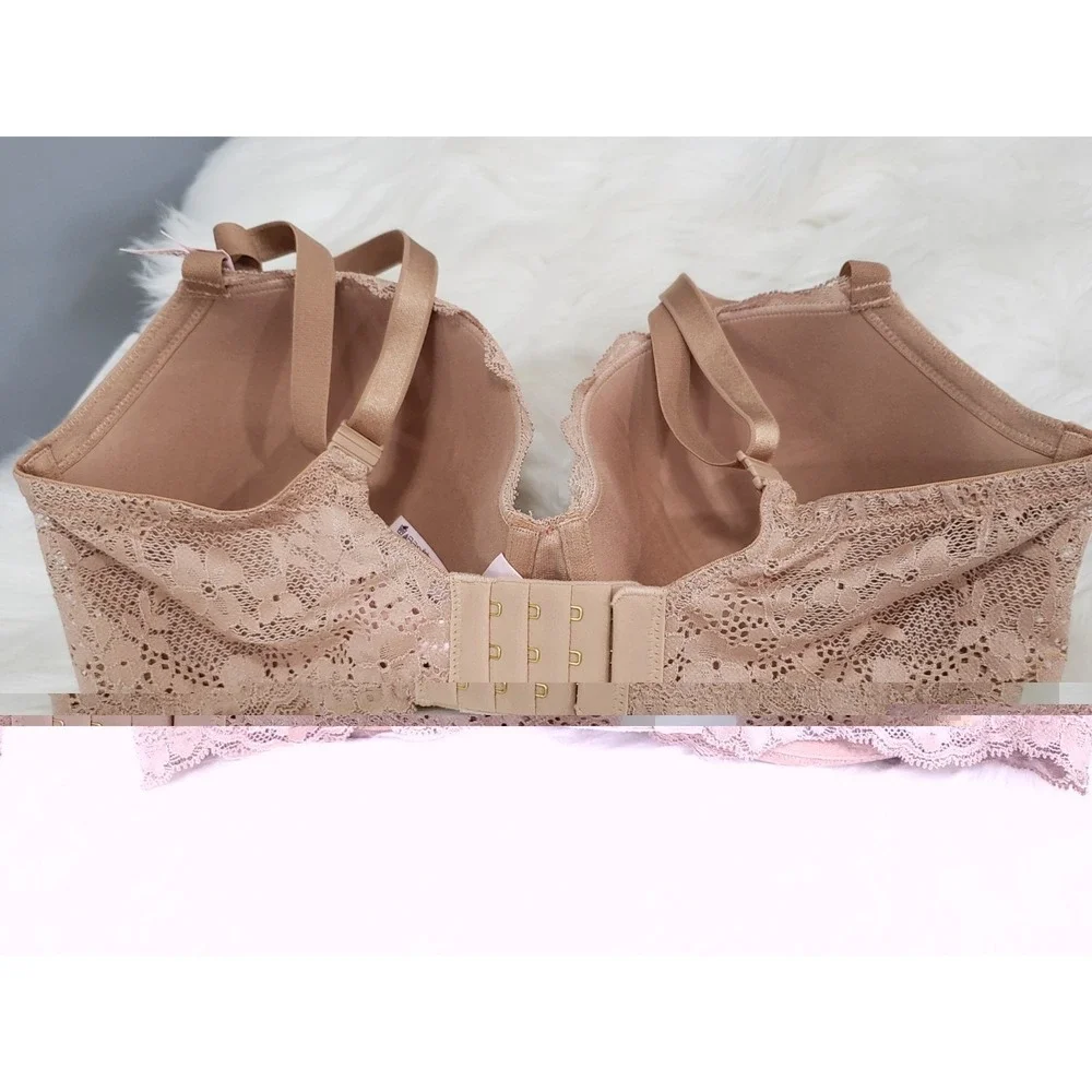 NEW 34DDD Victoria's Secret DREAM ANGELS LINED DEMI Bra BEIGE Lace